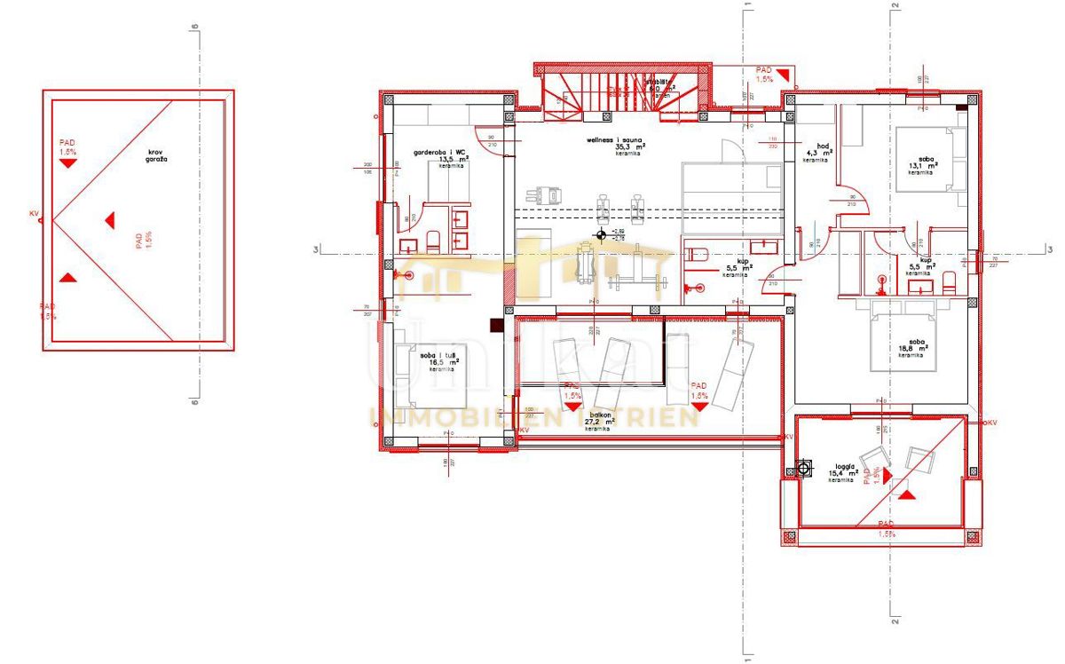 Luksuzna hiša 2,5 km od morja